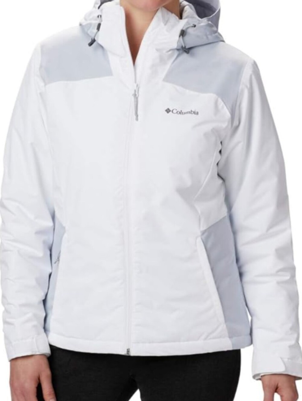 Columbia Women's Ski Jacket in White and Gray